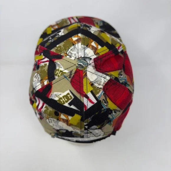 DC Shoes Graphic Print Baseball Cap Snapback Hip Hop Skate Style Multi Color - Picture 4 of 8